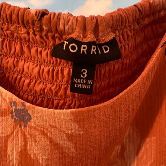 Peach floral tank top - Picture 4 of 4